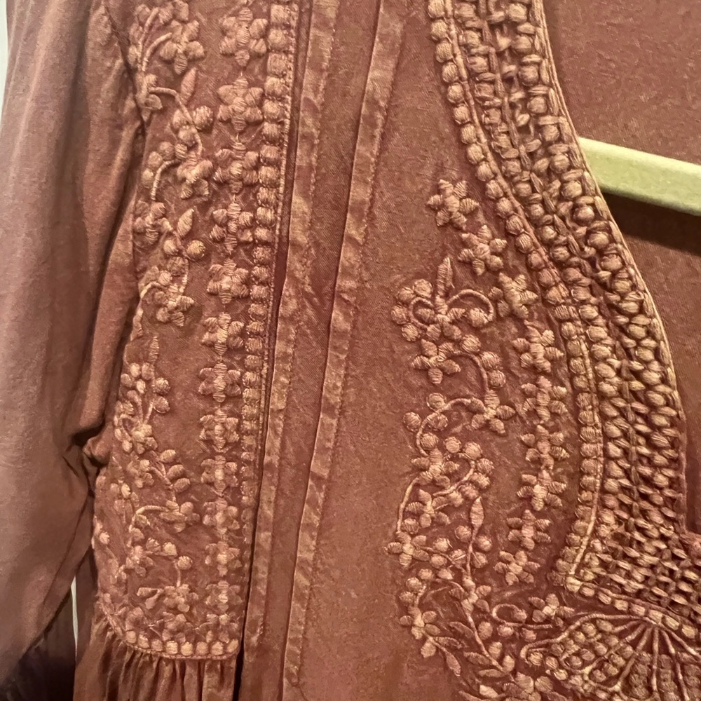 Solitaire brand, long sleeve, bohemian style blouse - Picture 3 of 7